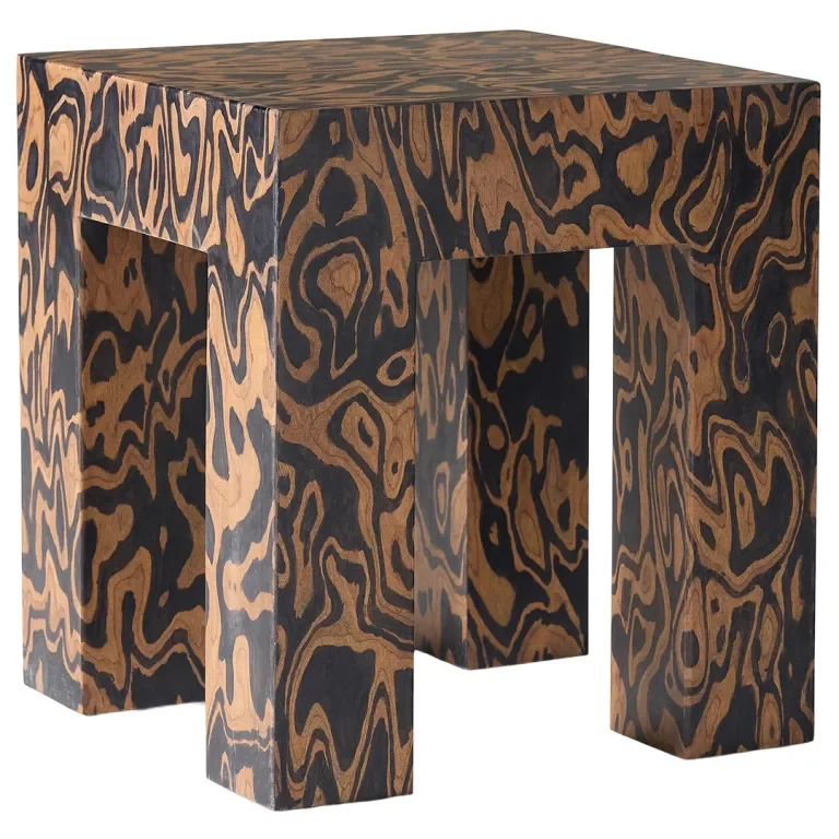 burl side table