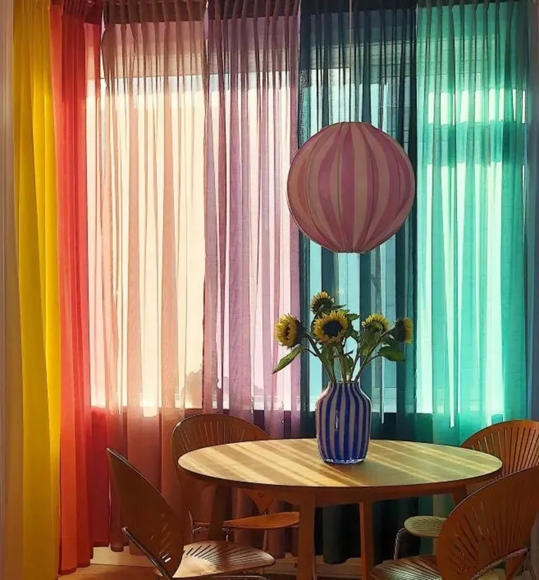 colorful curtains