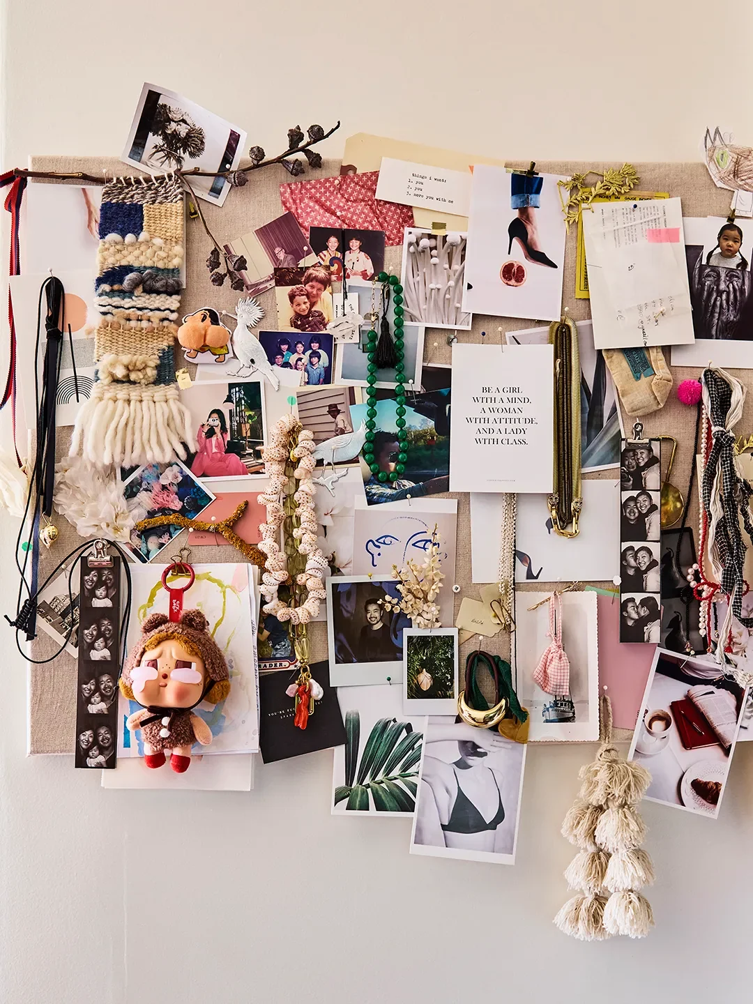 Peck’s inspiration board.