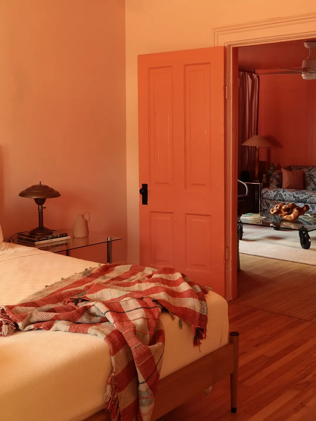two toned pink door