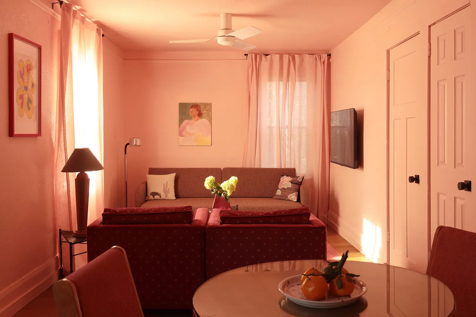 Paint Color:Comical Coral by Sherwin-Williams.