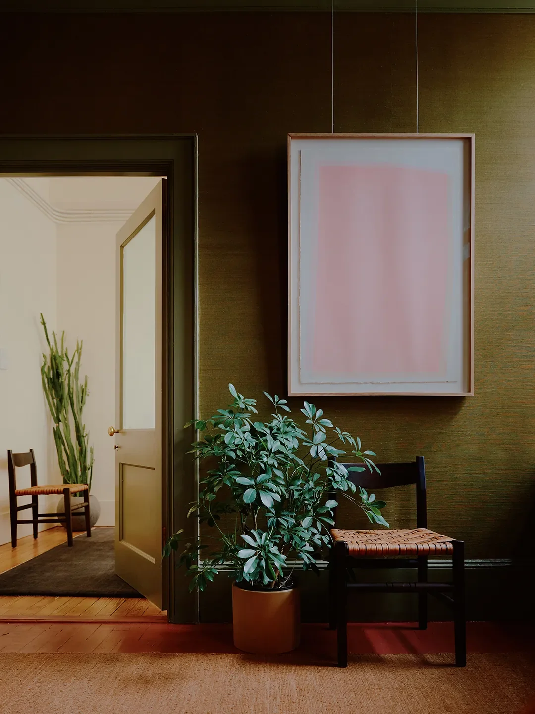 Silo Dining Chair,Fern; Artwork,Prudence Dudanfrom Amelie du Chalard Gallery