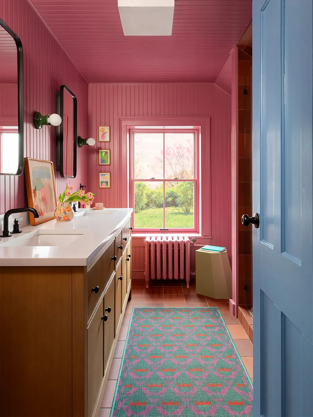 Tulip Heaven Green & Lavender Re-Jute Rug| Courtesy of Ruggable