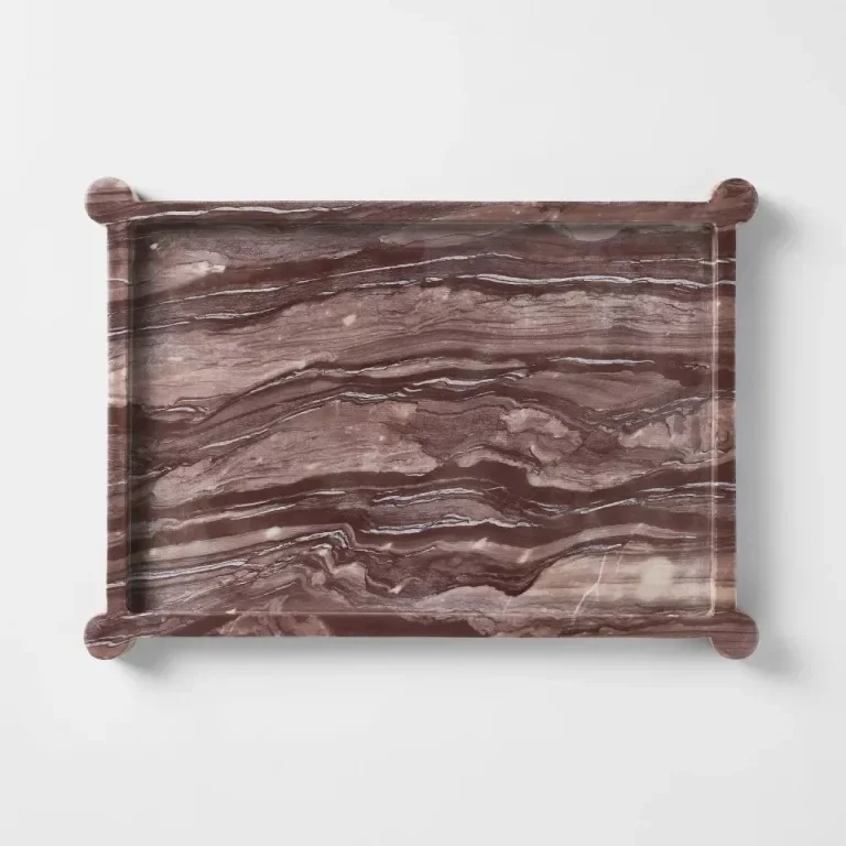brownish-red marble tray