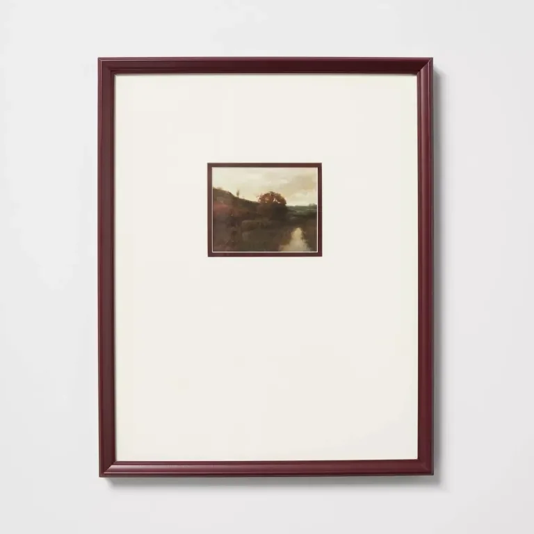 rust red picture frame