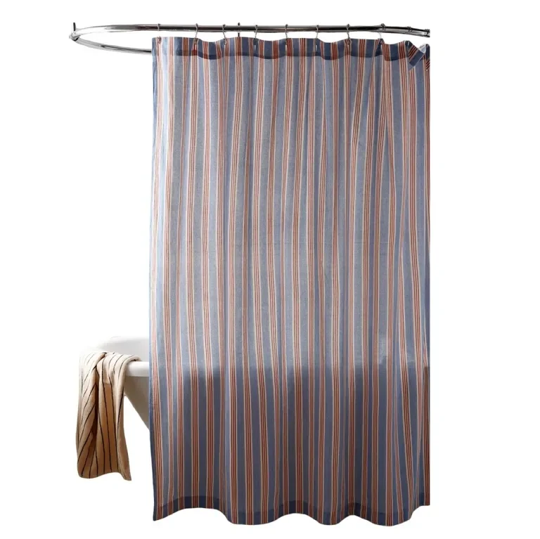 striped shower curtain