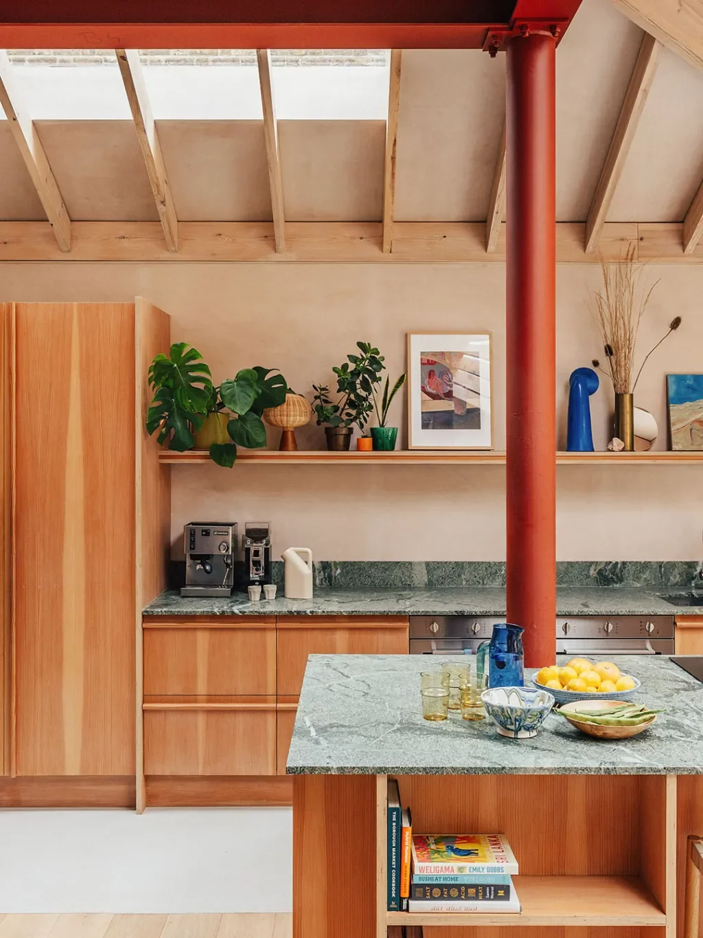 Colorful Paint Transforms Structural Features Into Striking Design Focal Points