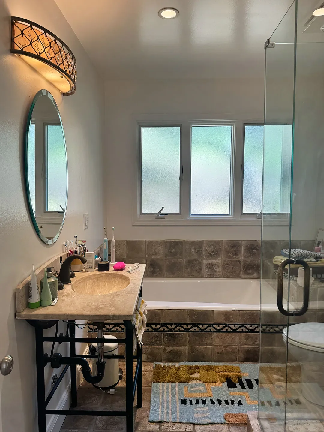 The bathroom sink, before. Courtesy of Quiet Town