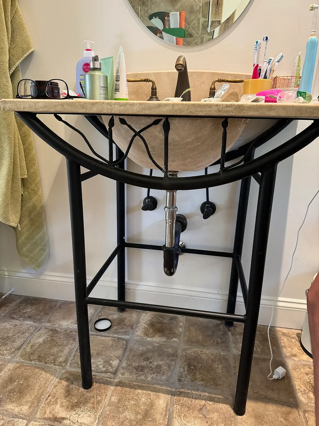 The bathroom sink, before. Courtesy of Quiet Town